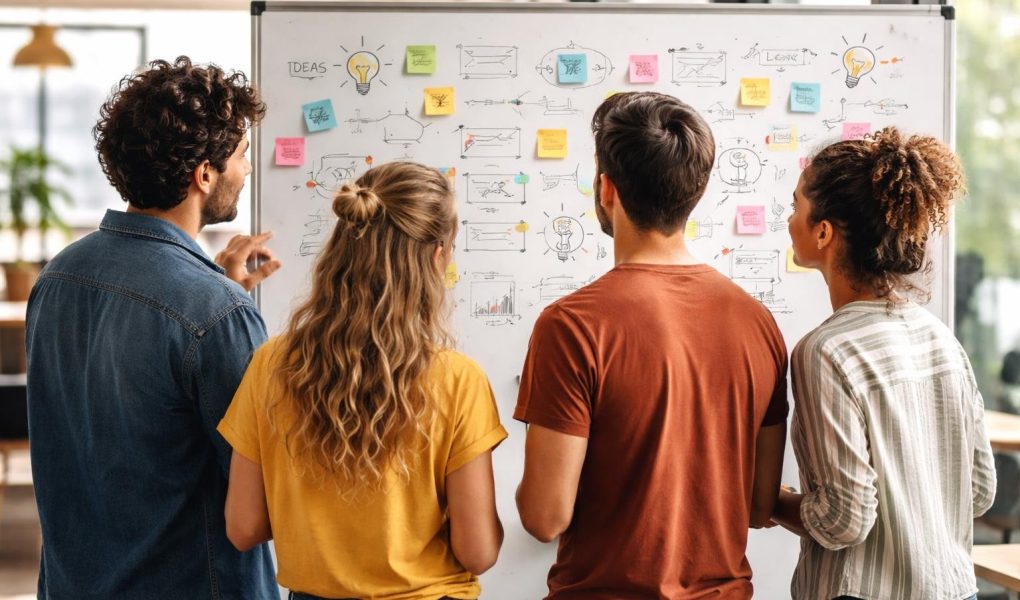 groupe-jeunes-tableau-bureau-flou