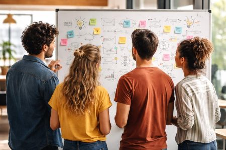 groupe-jeunes-tableau-bureau-flou