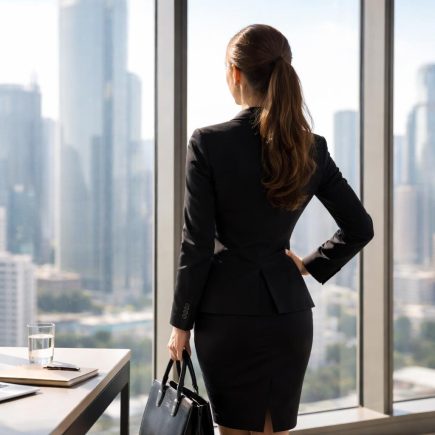 femme-affaires-fenetre-gratte-ciel