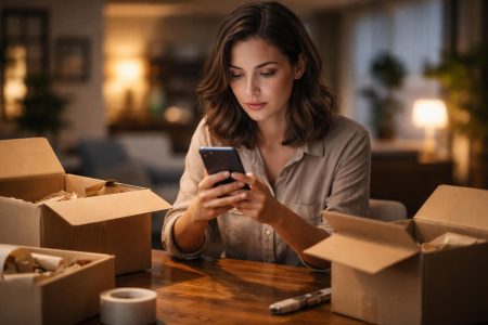 personne-smartphone-boites-livraison-interieur