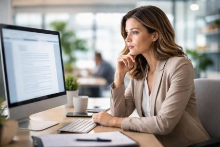 personne-bureau-moderne-ecran-concentre