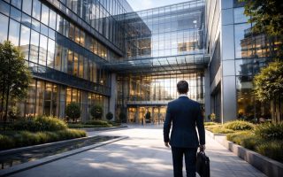 batiment-moderne-vitres-personne-пremier-plan