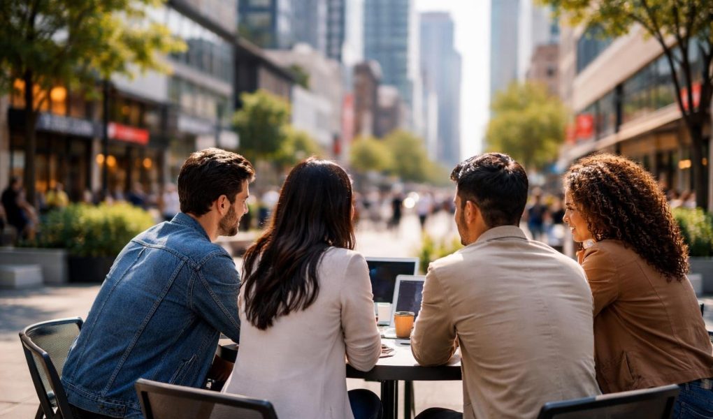 centre-ville-anime-personnes-table-discussion