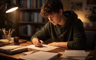 adolescent-bureau-lettre-bibliotheque