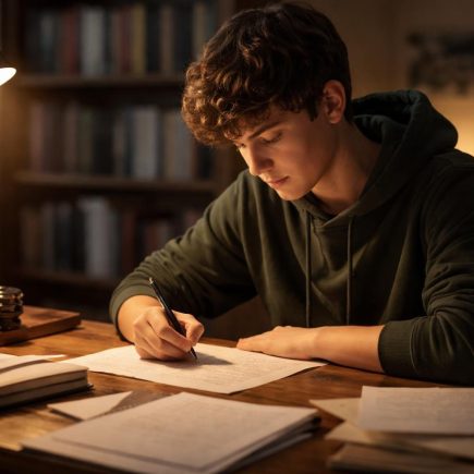 adolescent-bureau-lettre-bibliotheque